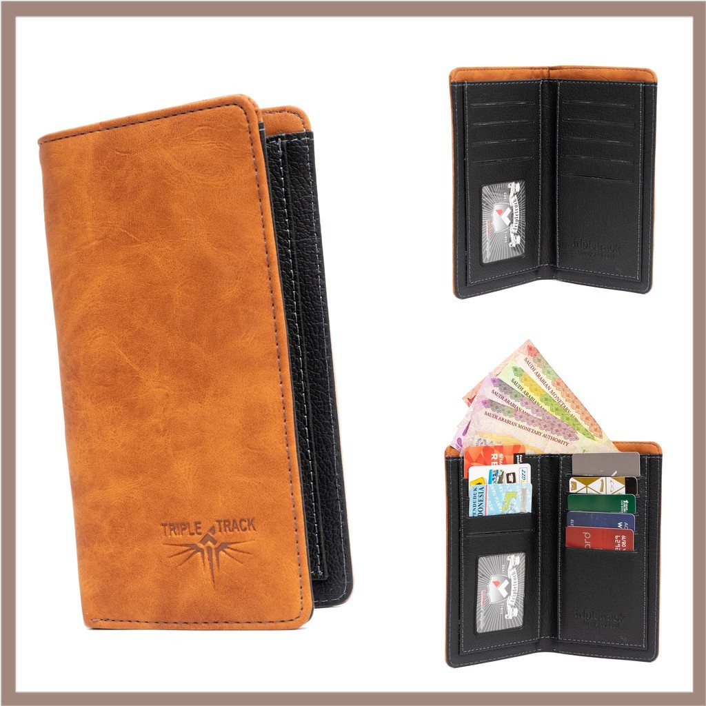 [COD] DOMPET TRIPLETRACK.PANJANG PRIA DOMPET PRIA SEMI KULIT PREMIUM DOMPET DISTRO PRIA