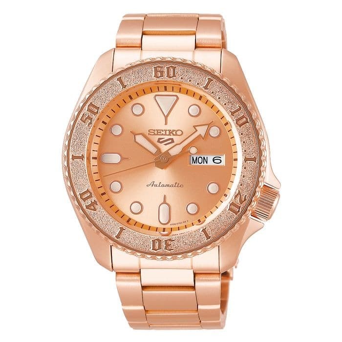 Seiko 5 Sports SRPE72K1 Rose Gold Dial Stainless Steel SRPE72