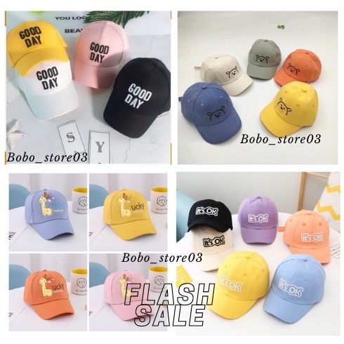 Topi Anak Baseball Model karakter Laki laki Perempuan Usia 2-9 tahunan