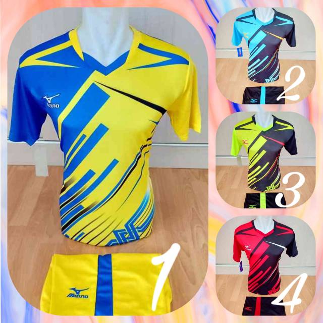 Set Printing New Mizuno setelan baju olahraga voli jersey futsal