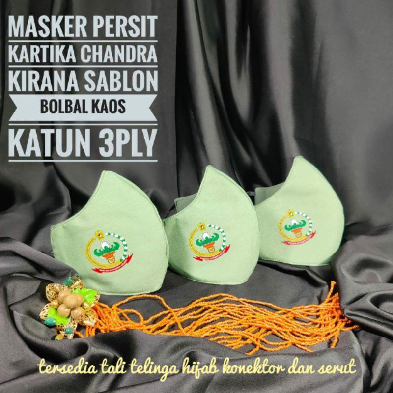 masker persit Sablon / masker persit bordir /masker istri TNI polos