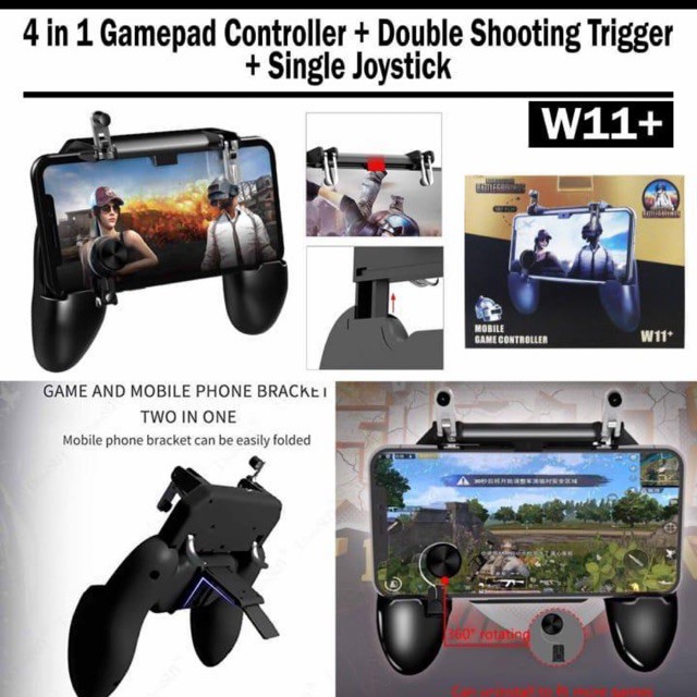 Gamepad Game Pad W10 Pubg Moba With Plus L1r1 Joystick All In One Mobile Game Controller Trigger Shopee Indonesia