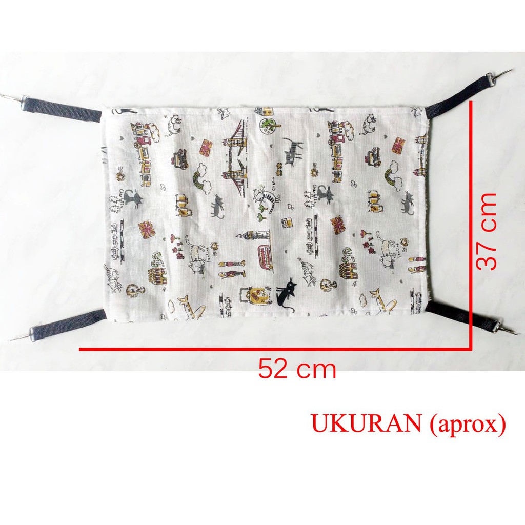 Pet Hammock - Ayunan Kucing Lembut motif Kartun