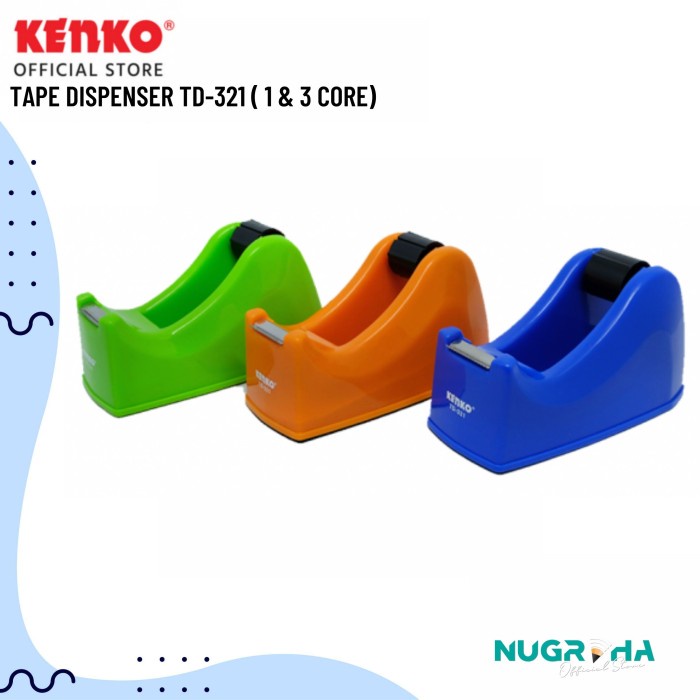

KENKO TAPE DISPENSER TD 321 1” DAN 3” CORE