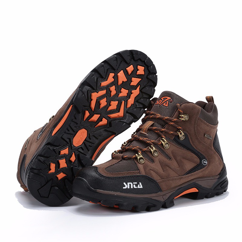 Sepatu Gunung Snta 469 Brown orange Trekking/Hiking/Adventure/Outdoor F-16