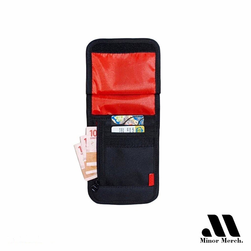 Tas Hp mini selempang gantung leher hanging wallet tempat kartu atm minor polos HP02 HITAM