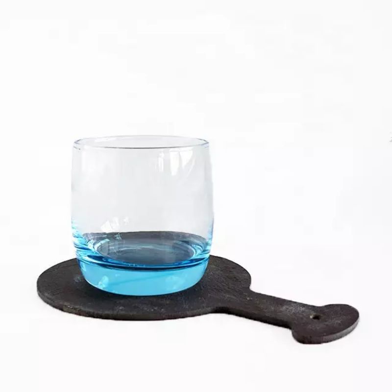 gelas kaca biru bening 285 ml/gelas kaca/gelas kopi/gelas kopi