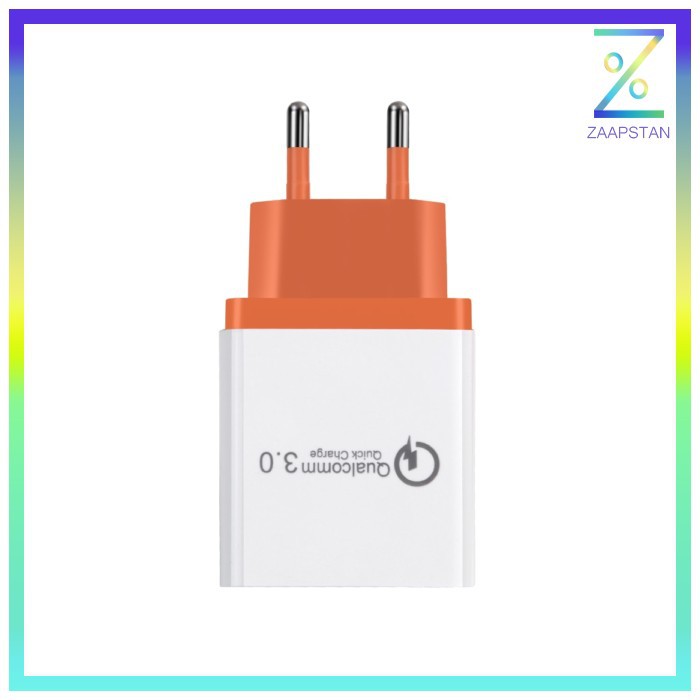 Taffware Charger USB 3 Port Qualcomm QC 3.0 EU Plug - AR-QC-03 - Black