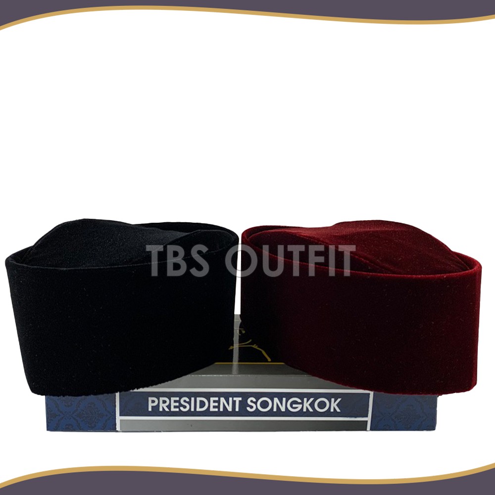 Songkok Hitam AWANG SUSUN Non AC Tinggi 8 9 Cm Peci Sholat Bludru Ukuran Anak Laki Pria Dewasa Santr