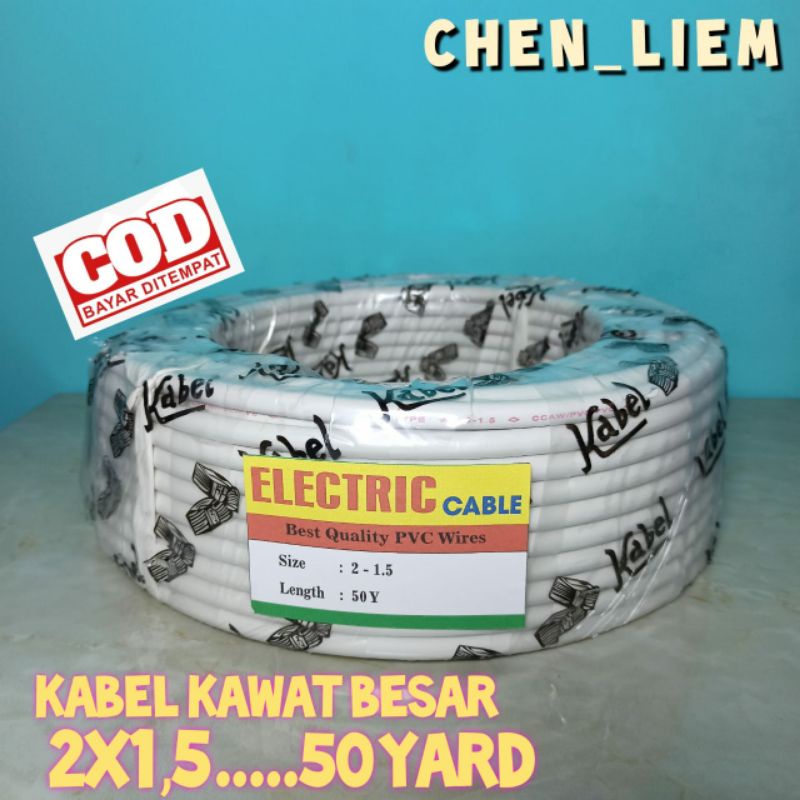 Kabel listrik Nym 2x1,5 ELECKTRIC/Kabel kawat besar 50yard