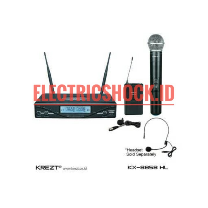 MIC WIRELESS KREZT KX 8858 / KX-8858 (PEGANG+CLIP ON)