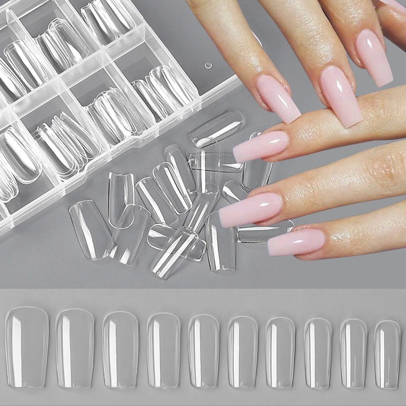 120pcs / Set Kuku Palsu extension UV Untuk Nail Art Diy