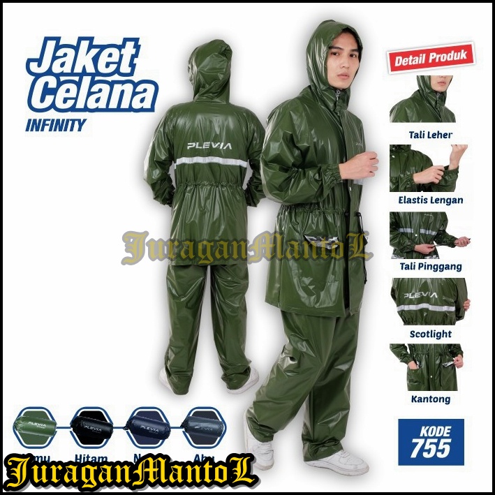 Juragan Mantol / Jas Hujan Plevia Jaket Celana Infinity / Jas Hujan Pria / Jas Hujan Wanita / Jas Hu