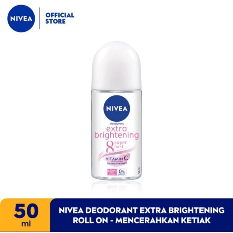 parfum remaja perempuan deodorant roll on wanita nivea extra brightening for girl 50 ml