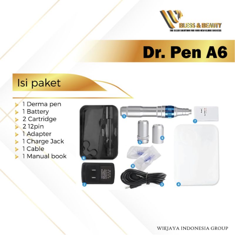 Dr Pen A6 Wireless Alat Dermapen A6S A9 M7 BB Glow Bopeng Sulam Alis Bibir Original