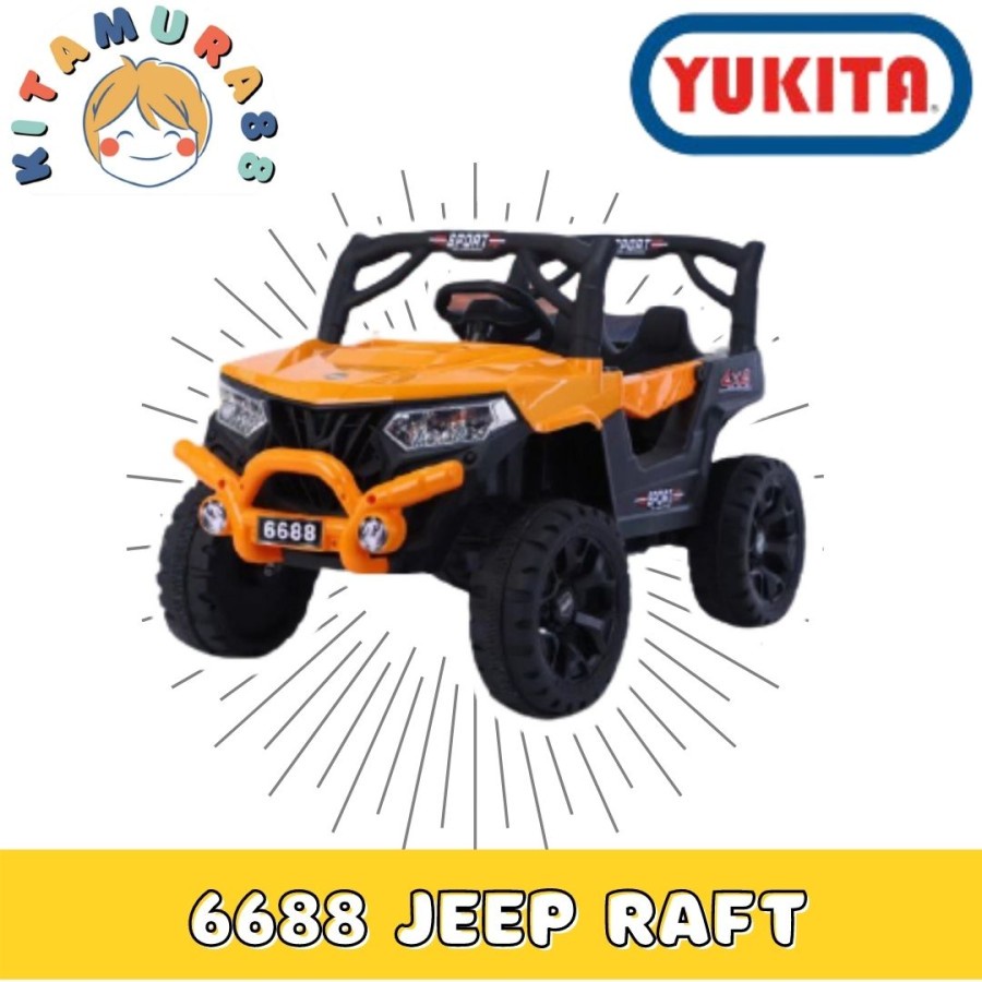 Mainan Anak - Mobil Aki YUKITA 6688 JEEP RAFT BAN EVA