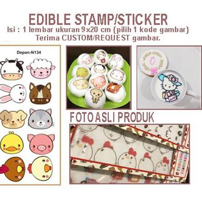 

3.3 Terlaris Edible Stamp Imlek Stiker Makanan Edible Stiker Edible Image Edible Print Sticker Makan