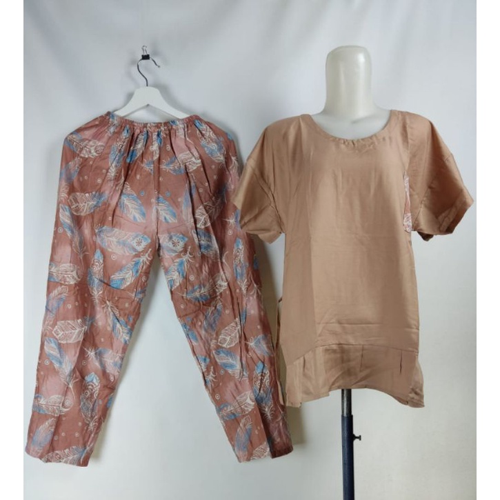 SETCEL JUMBO REMPEL XXL/SETELAN CELANA PANJANG XXL/SET BABBYDOLL XXL/PIYAMA XXL/BAJU TIDUR-G02