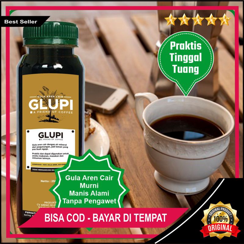 

DAVEGA STORE - GULA AREN CAIR ORGANIK | UNTUK ES KOPI SUSU PALM SUGAR | GLUPI