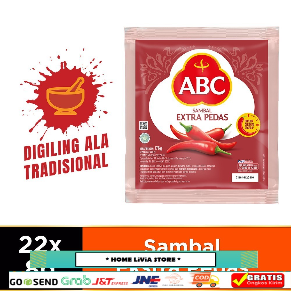 

ABC Sambal Extra Pedas 8 x 22 gr