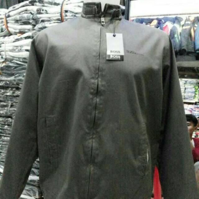 Jaket import BOSS bolak balik bahan kanvas