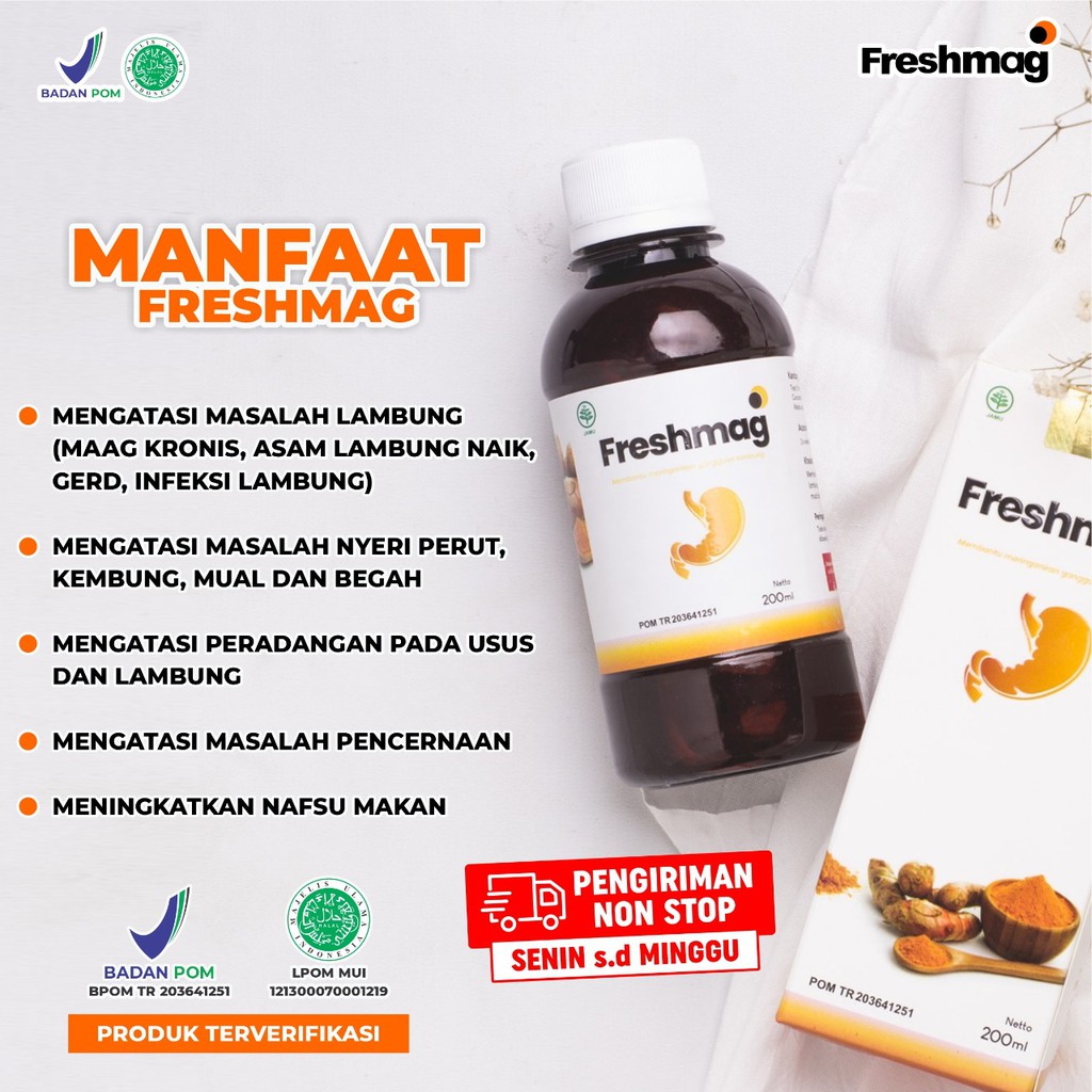 ORIGINAL Freshmag 200ML - Madu Freshmag Presmag Preshmaag Fresmag Fres maag Atasi Masalah Sakit Maag &amp; Nyeri Asam Lambung dalam Hitungan Jam Penambah Nafsu Makan Isi 200ml #Vitamin_KU