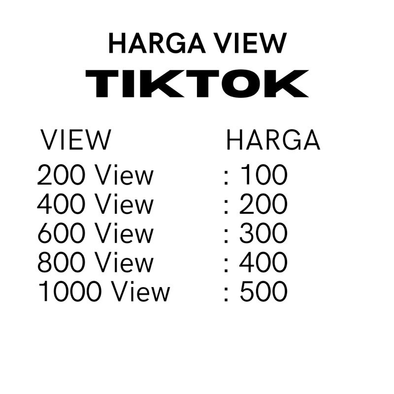 JUAL TIKTOK VIEW SOCMED REAL TERBARU