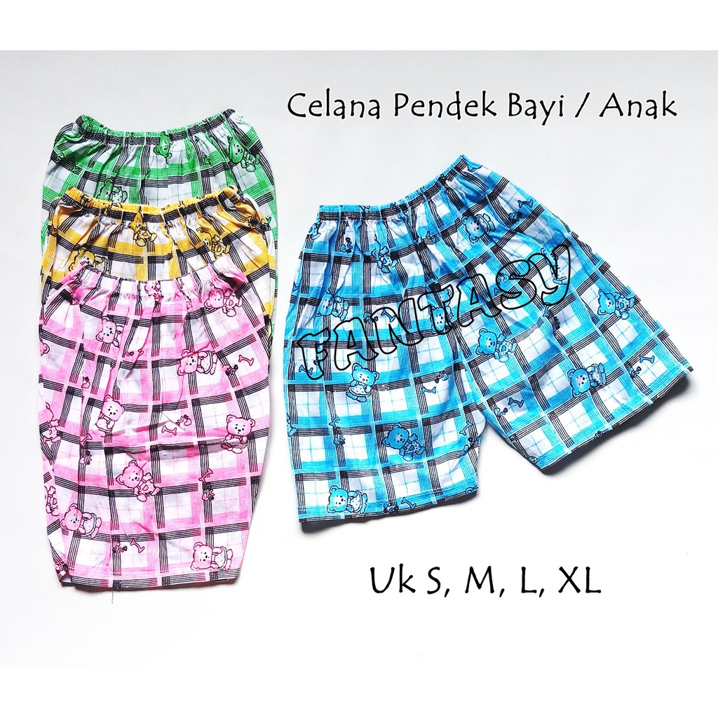 Celana Pendek Bayi Anak Fantasy / Celana Pendek Harian Ukuran S - XL