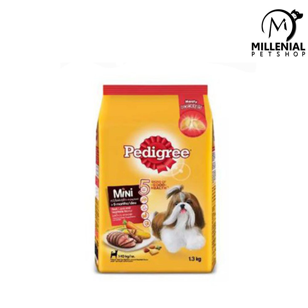 Makanan Anjing Ras Kecil Pedigree Small Breed Beef 1.3kg Small Breed Beef 1.3kg