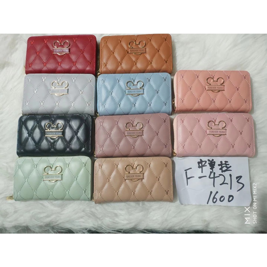 Dompet Resleting Satu Tanggung Bahan Kulit Sintesis Forever Young Wanita #F4213