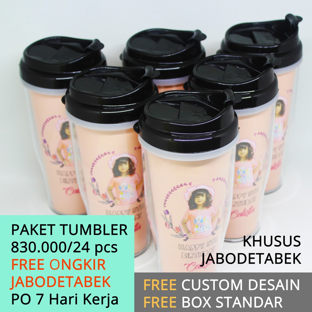 Paket Tumbler Custom 24 pcs FREE Ongkir Khusus Jabodetabek