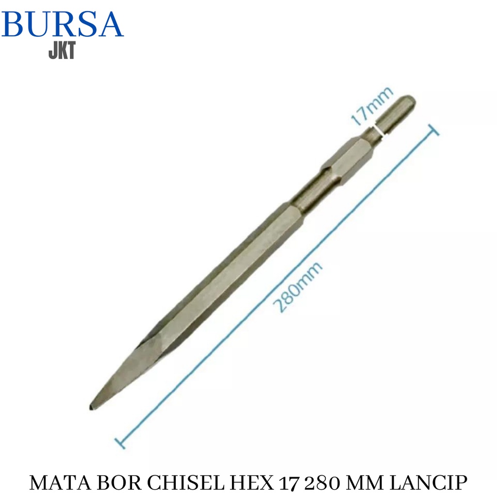 MATA BOR BOBOK PAHAT BETON CHISEL HEX 17 LANCIP POINT DATAR