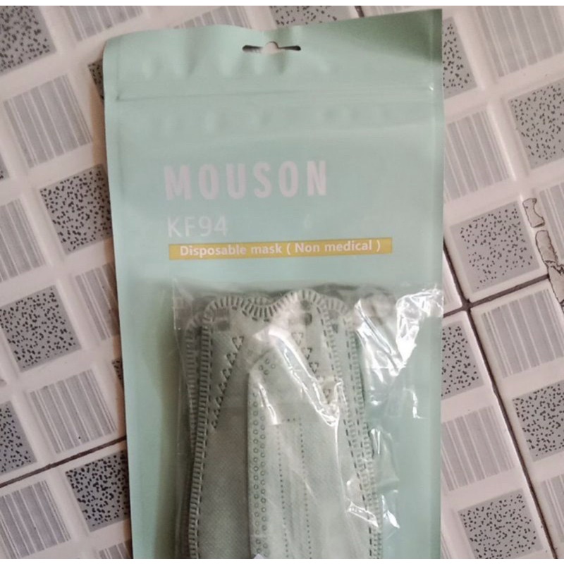 Masker KF94 Korea 4ply Earloop SAGE GREEN / HIJAU MUDA