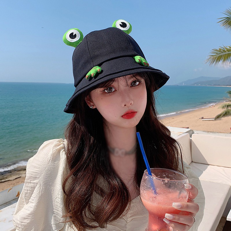 Felicelife Topi Harry Styles Frog Bucket Hat - Topi Katak Kodok Harajuku