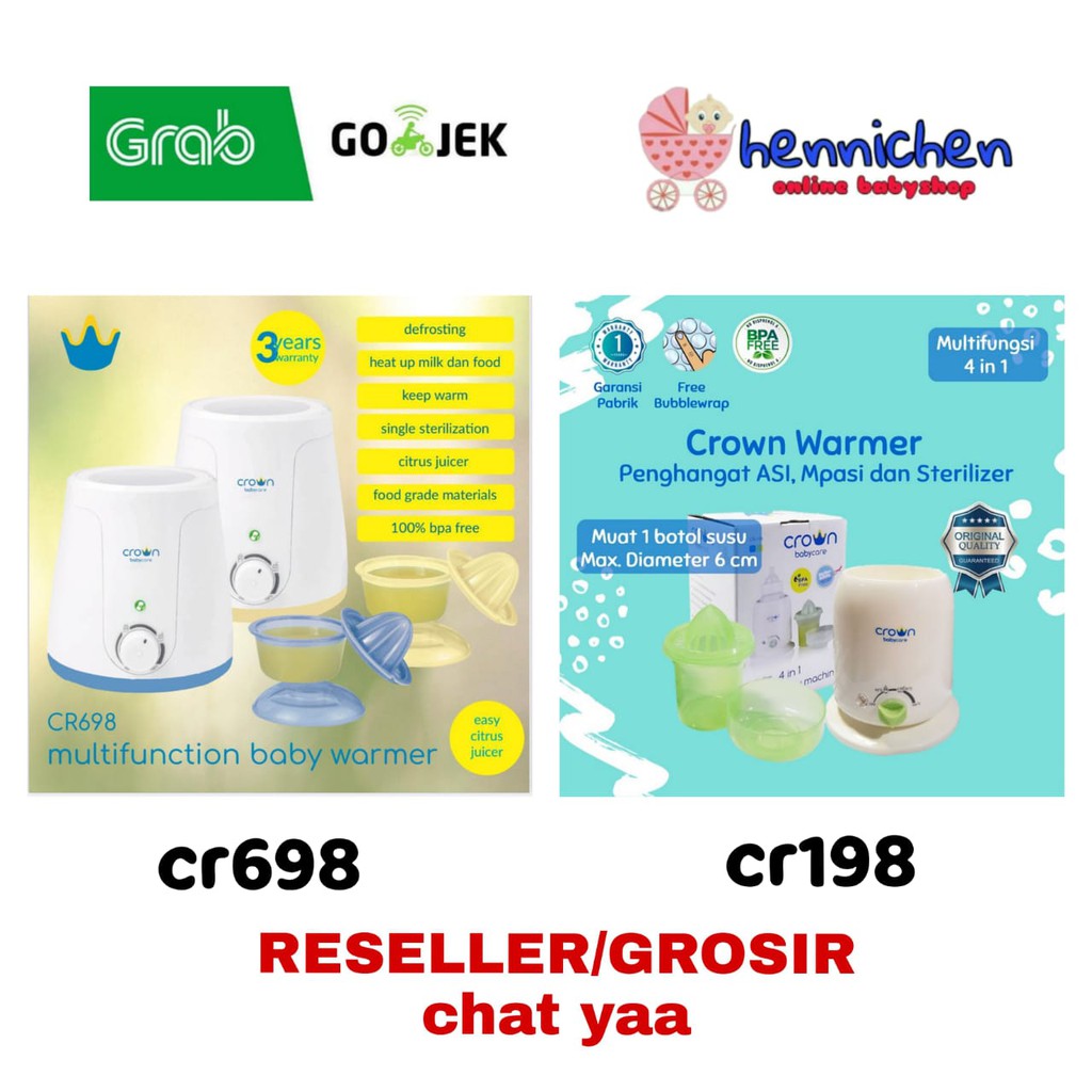 Crown Warmer Sterilizer 4 in 1 Baby Machine CR198 CR698 CR168 new Steril + Penghangat Botol CR098