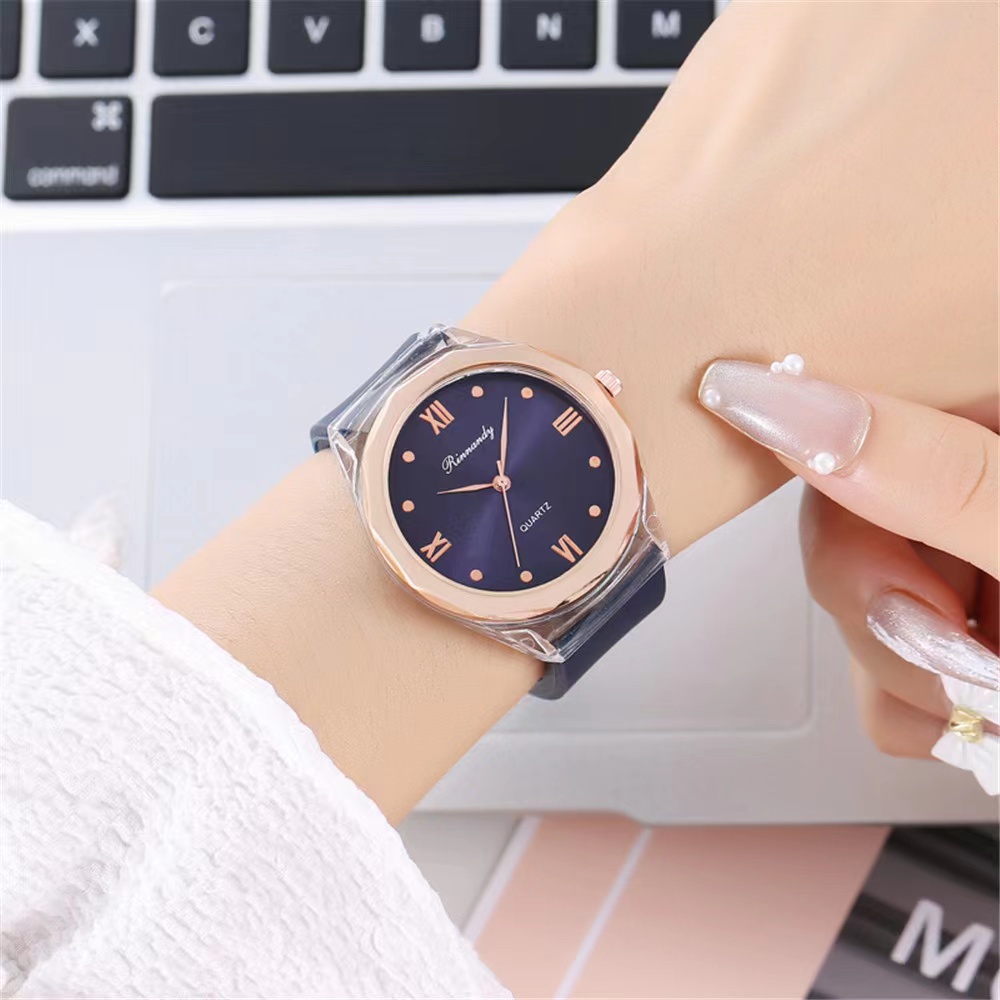 Jam Tangan Wanita Analog Quartz Romawi Dial Bulat Terbaru Korean Import