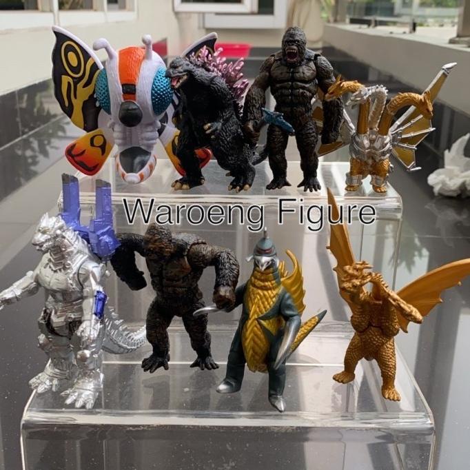 Figure Godzilla Vs Kong Set 8 / Mainan Godzilla Kong / Topper Kue
