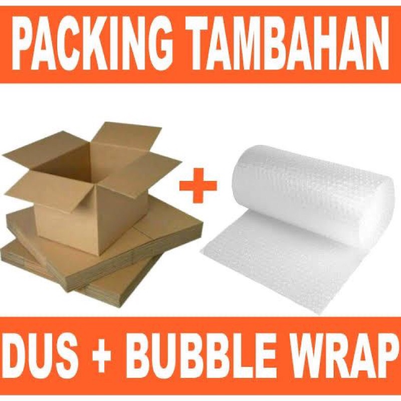 

(COD) Packing Tambahan Kotak Dus Box + Bubble Warp Untuk keamanan pengiriman