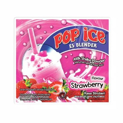 

Pop Ice Rasa Strawberry Renceng (Isi 10 sachet)