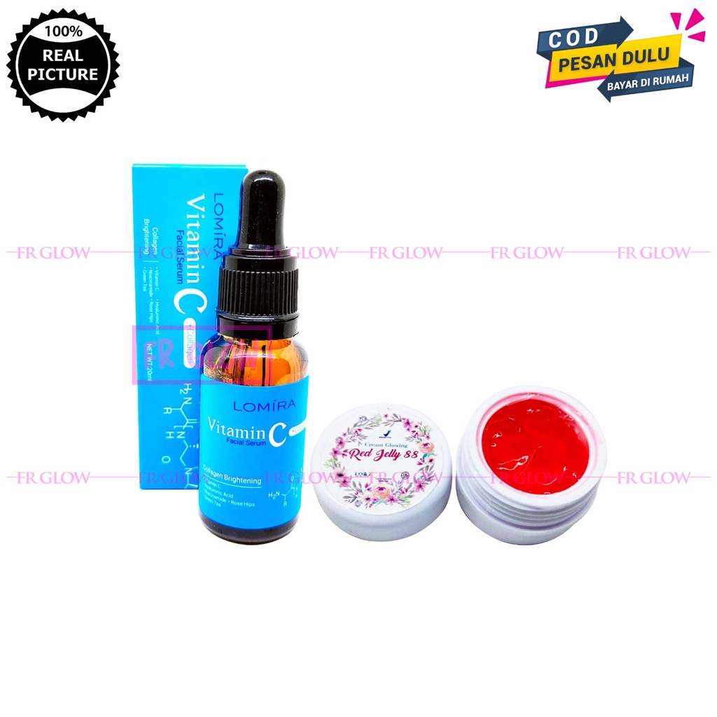 Red Jelly 88 Plus Serum Lomira Vitamin C +Collagen BPOM - Pencerah wajah Glowing
