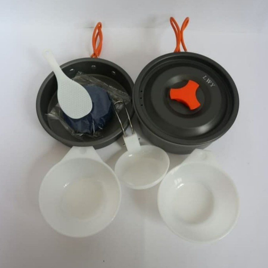 Barangunik2021-Cooking Set Ds 200/Alat Masak Camping Ds 200/Nesting Camping/Ds 200