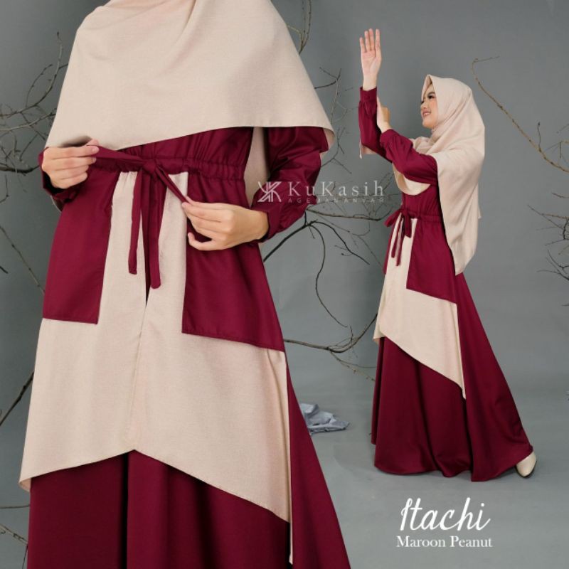 ITACHI SET DRESS KUKASIH (GAMIS+JILBAB)