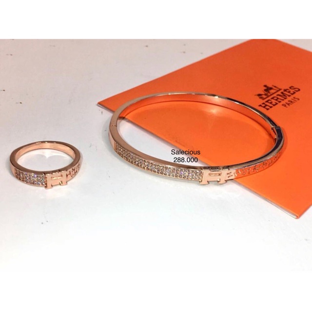 Set gelang cincin titanium