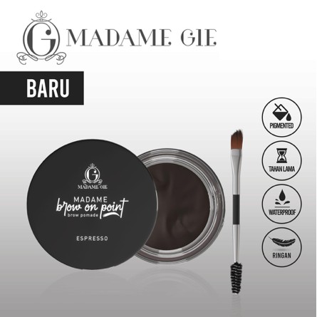 Madame Gie Madame Brow On Point | Eyebrow Pomade Cream Pensil Alis Waterproof