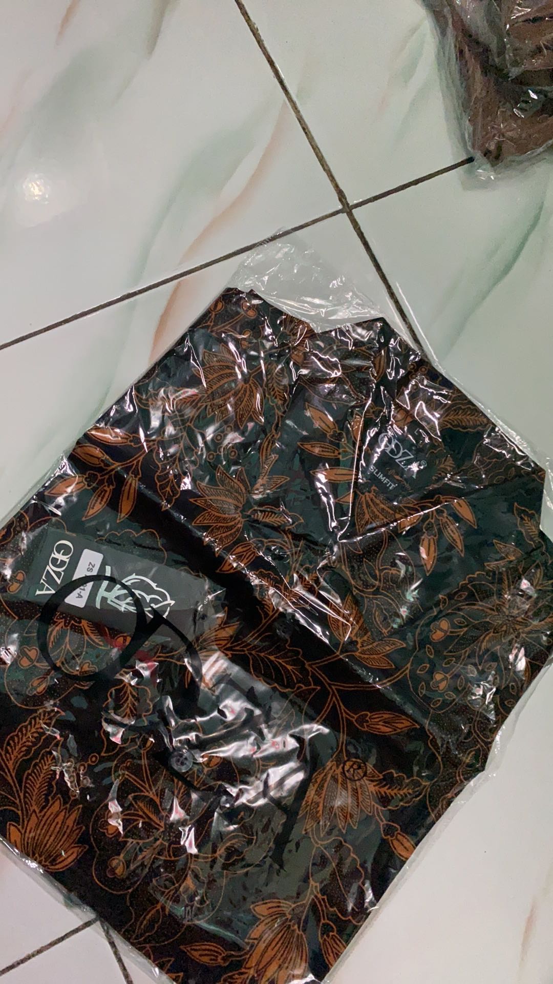 Odza Kemeja Baju Batik Slim Fit Modern Pria Lengan Pendek Seragam Cowok Batik Cendekian