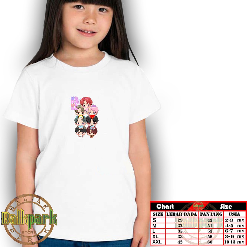 Kaos Anak BT21/BTS Squad/Kaos BTS/Baju Anak BTS/Baju BTS anak/K-POP Korea/Baju Korea Anak/BTS