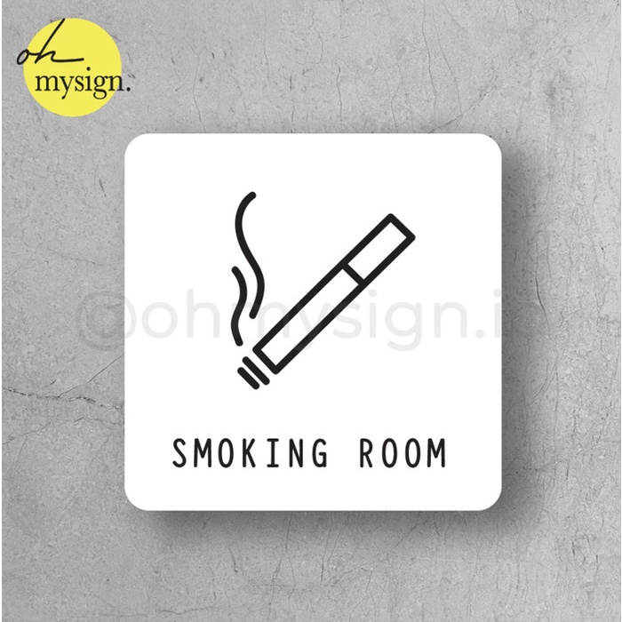 

Grosir Sign Smoking Room Ruang Merokok Akrilik UV Print Label