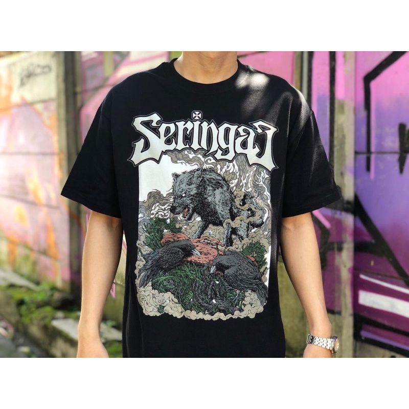 KAOS SERINGAI WOLF ORIGINAL KAOS METALL