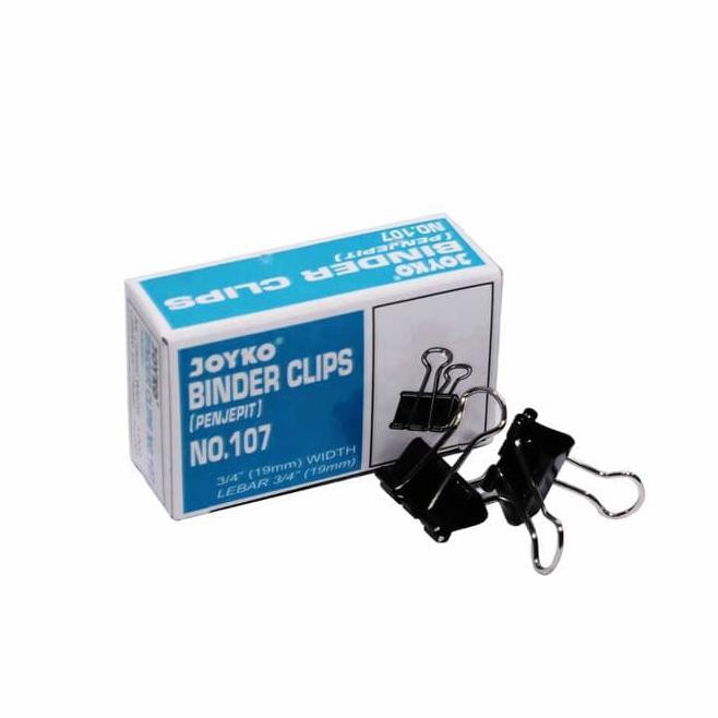 

Binder Clips Joyko 107 / Clip / Klip Penjepit Kertas Hitam / Jepitan