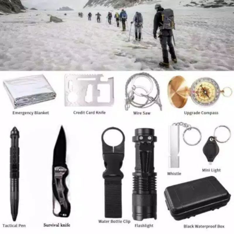 Alat Survival Kit 11 in 1 alat gunung serba guna - 039 titangadget